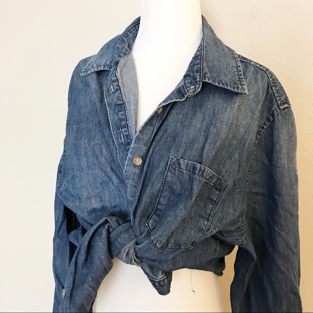 Pure Energy Denim Long Sleeve Top